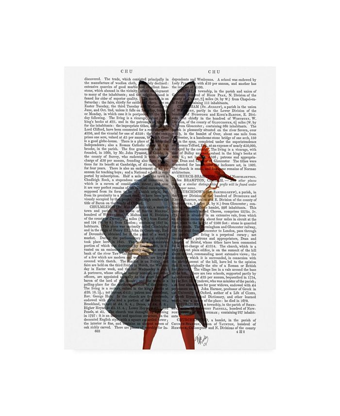 Trademark Global Fab Funky Rabbit and Bird Canvas Art - 27" x 33.5"