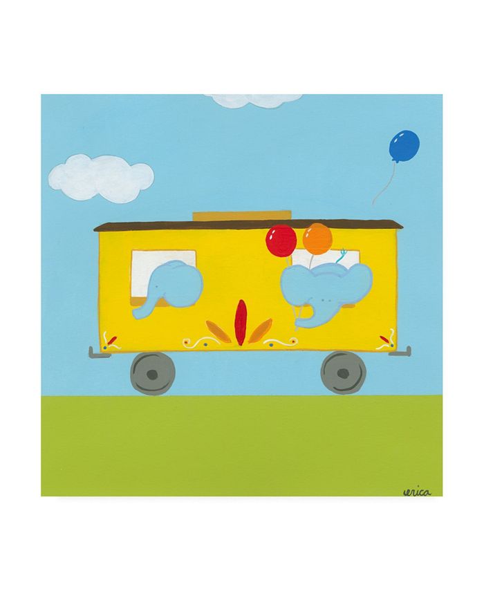 Trademark Global June Erica Vess Circus Train III Canvas Art - 15.5" x 21"