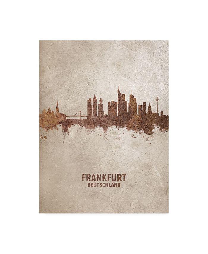 Trademark Global Michael Tompsett Frankfurt Germany Rust Skyline Canvas Art - 19.5" x 26"