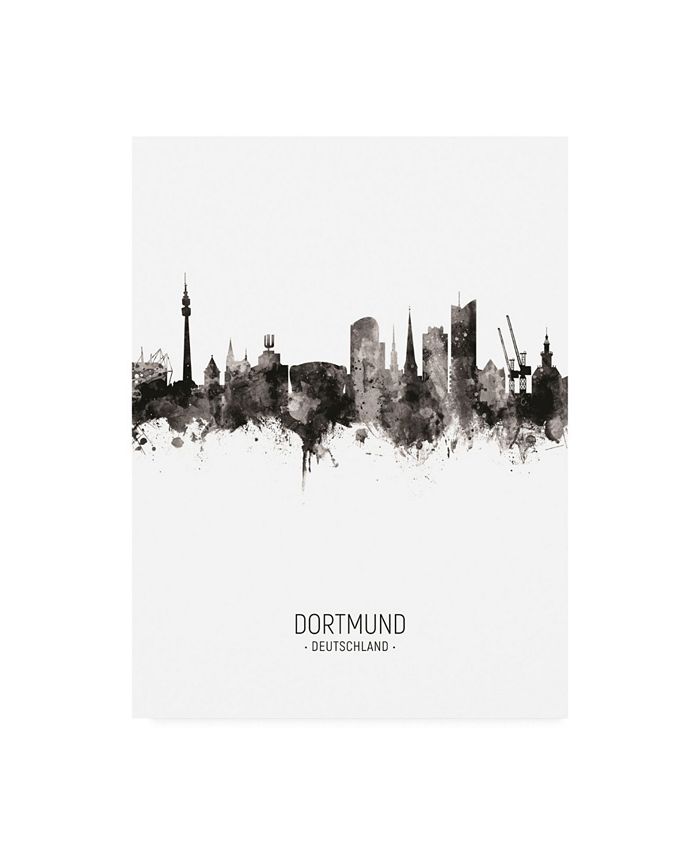 Trademark Global Michael Tompsett Dortmund Germany Skyline Portrait II Canvas Art - 15.5" x 21"