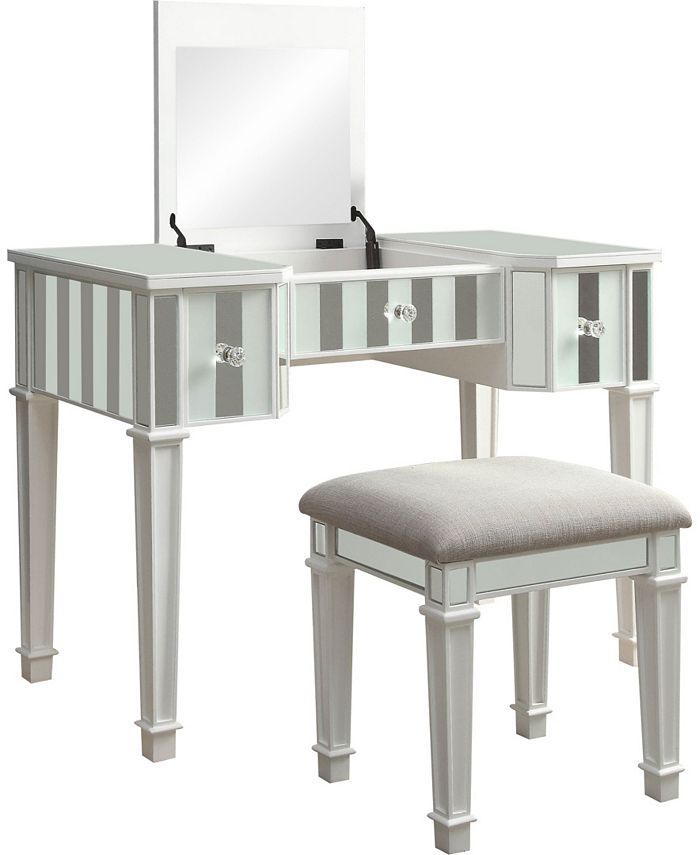 Furniture of America Boise Lift-Top Mirror Vanity Set