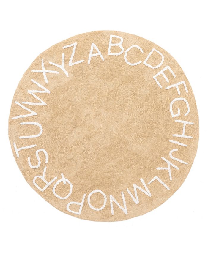 nuLoom Discovery Kids Washable Alphabet 6' x 6' Round Area Rug