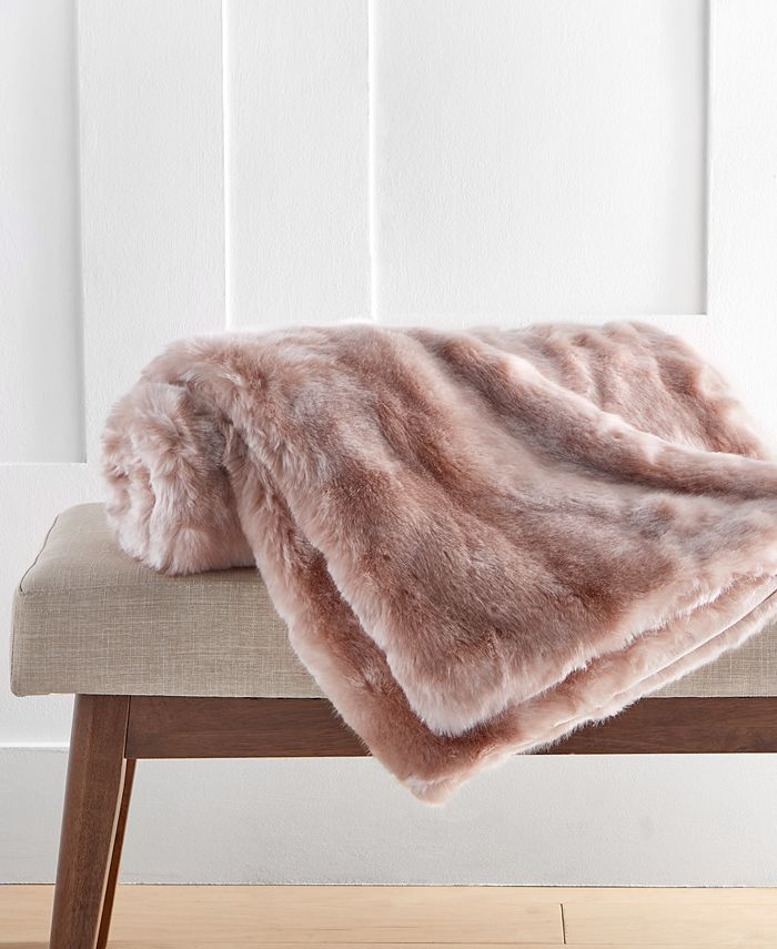 Hotel Collection Lynx Faux Fur Throw, 50" x 60"