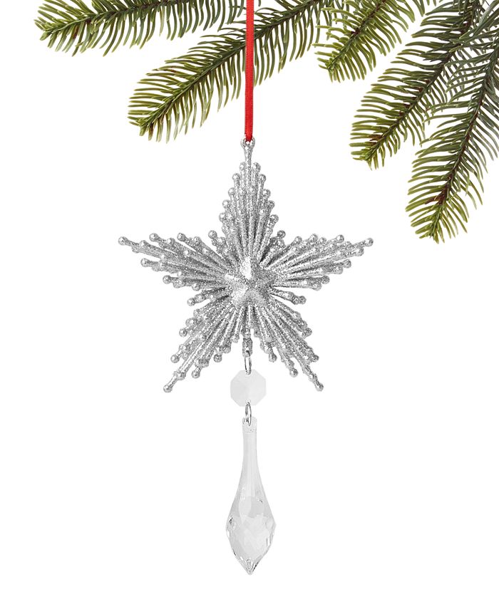 Holiday Lane Silver Bells Silver Star Ornament