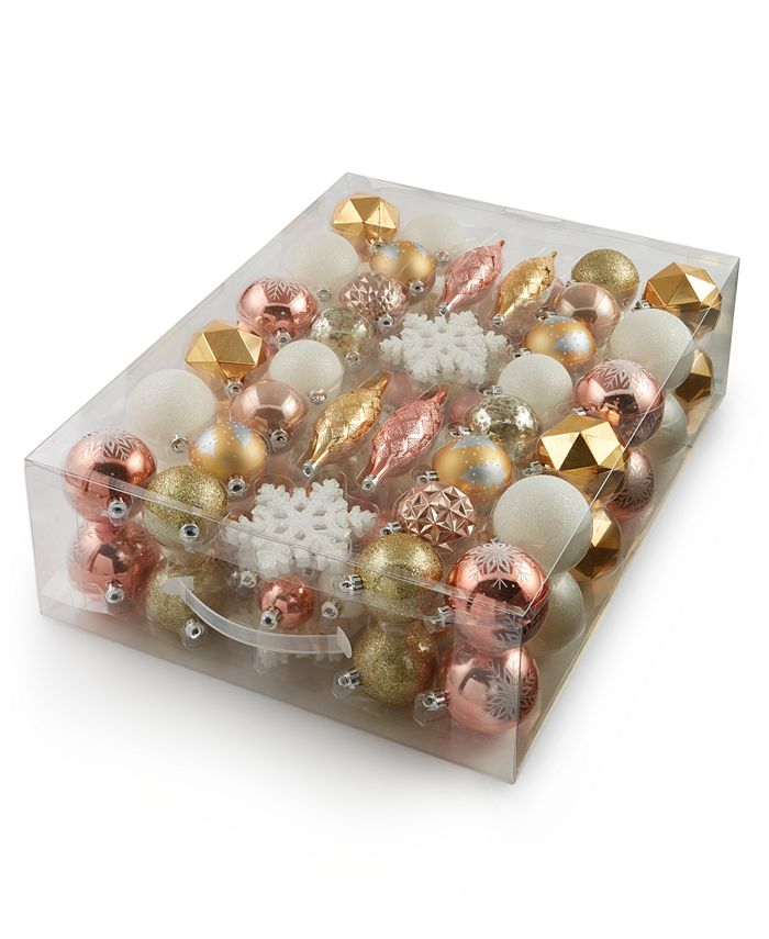 Holiday Lane Shimmer and Light Plastic Ornaments, Set of 100