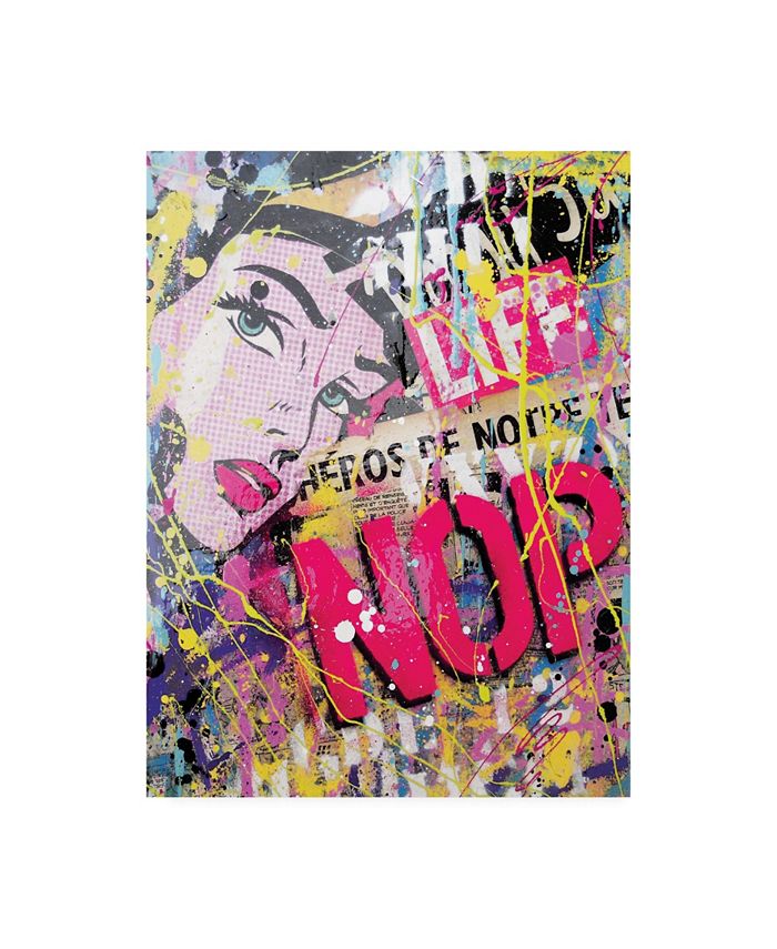 Trademark Global David Drioton Life Graffiti Canvas Art - 19.5" x 26"