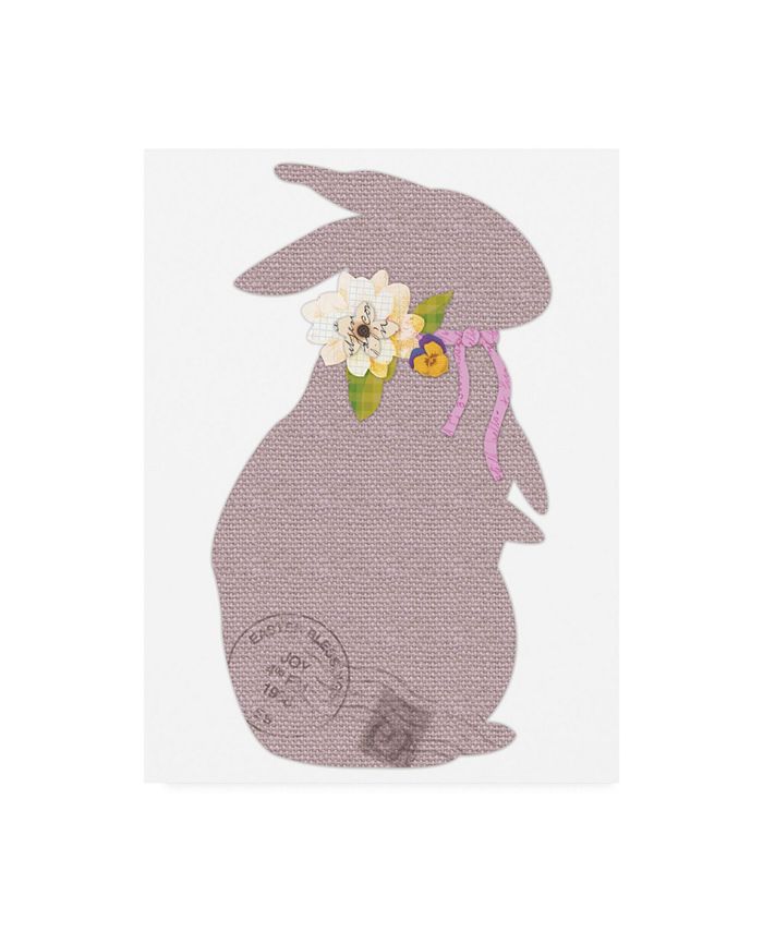 Trademark Global Holli Conger Burlap Bunnies icon 2 Canvas Art - 15.5" x 21"