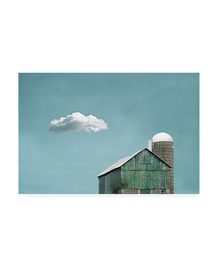 Trademark Global Brooke T. Ryan Green Barn and Cloud Canvas Art - 27" x 33.5"