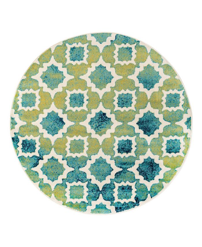 Bayshore Home Camelia CAM-02 5'3" x 5'3" Round Area Rug