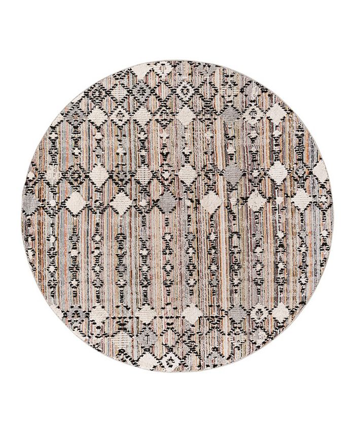 Bayshore Home High-Low Pile Upland UPL02 7' x 7' Round Area Rug