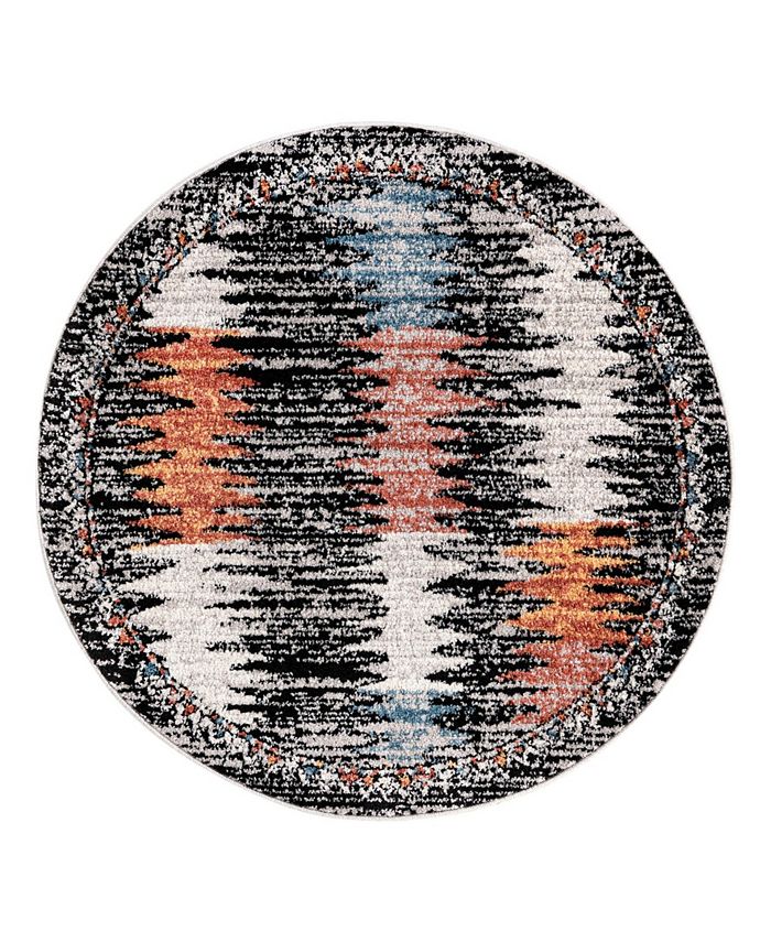 Bayshore Home Porthos POR11 3'3" x 3'3" Round Area Rug