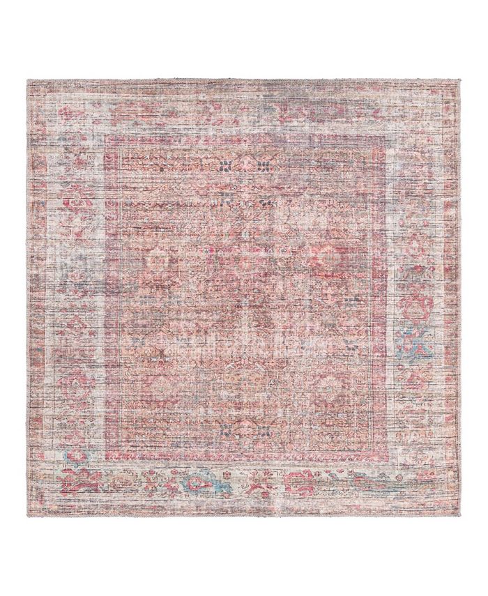 Bayshore Home Washable Affection AFF06 5'3" x 5'3" Square Area Rug