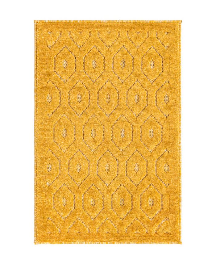 Bayshore Home High-Low Pile Latisse Textured Outdoor LTO01 2' x 8' Runner Area Rug