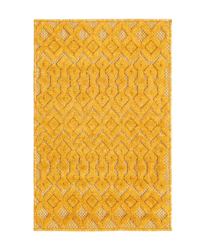 Bayshore Home High-Low Pile Latisse Textured Outdoor LTO02 4' x 6' Area Rug