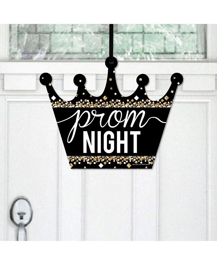 Big Dot of Happiness Prom - Hanging Porch Prom Night Party Outdoor Decor Front Door Decor - 1 Pc Sign