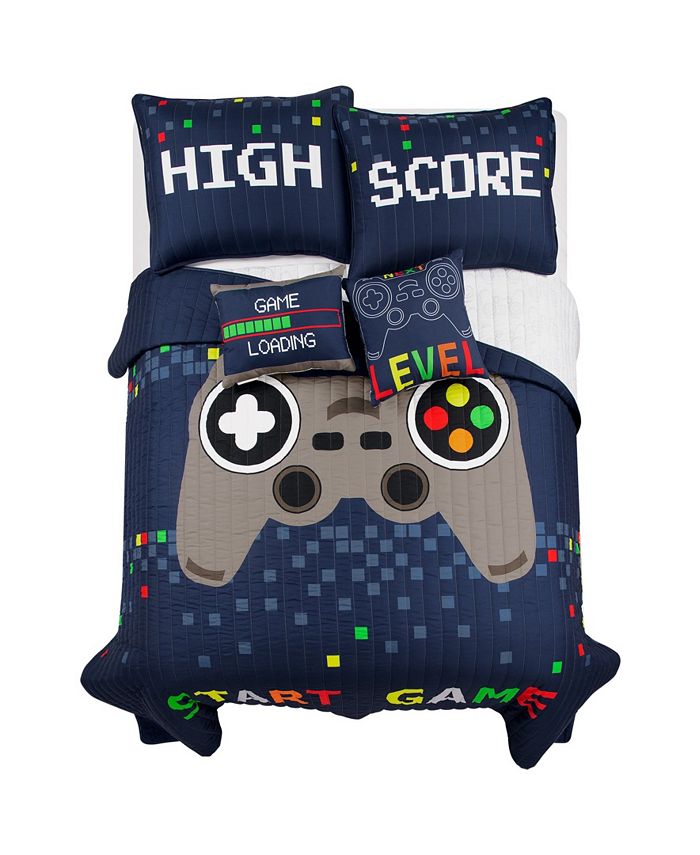 Lush Dcor Video Games 5 Piece Quilt Set for Kids, Full/Queen