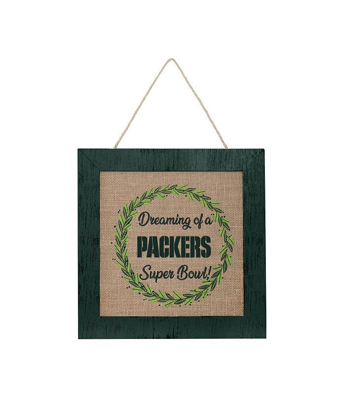 FOCO Green Bay Packers 12'' Double-Sided Burlap Sign