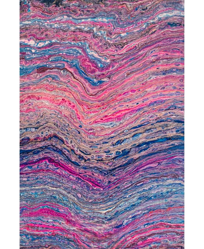 D Style Splash SPL3 2'3" x 7'6" Runner Area Rug