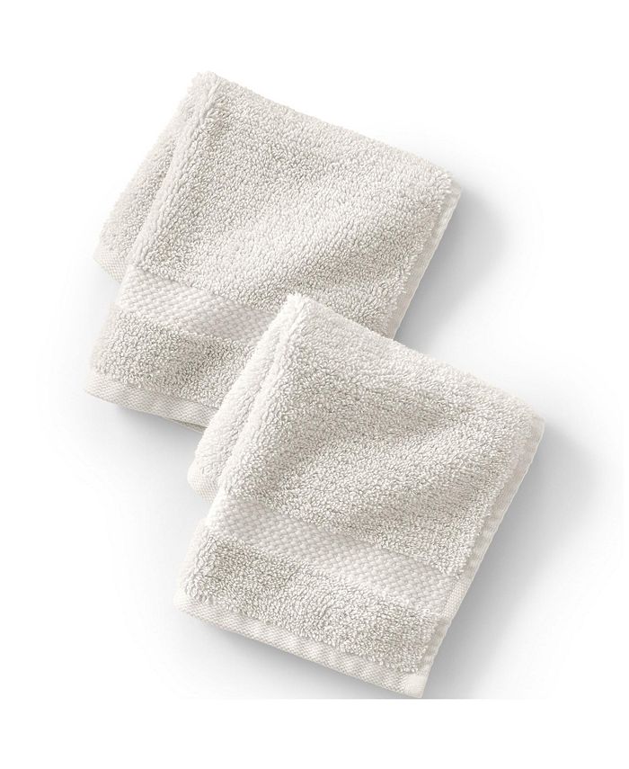 Lands' End Organic Cotton 2-Piece Washcloth Set