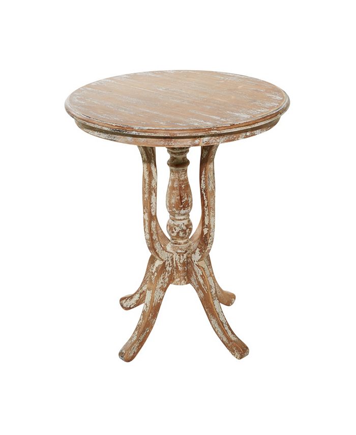 Rosemary Lane Chinese Fir Farmhouse Accent Table