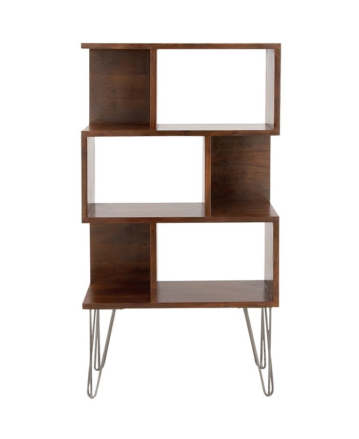 Rosemary Lane Wood Modern Shelving Unit