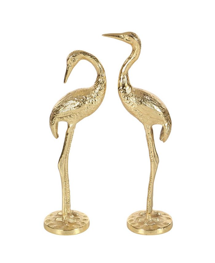 Rosemary Lane Coastal Flamingo Sculpture, Set of 2