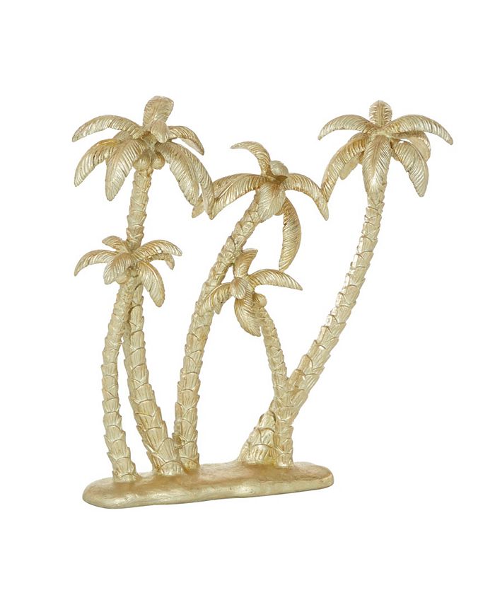 Rosemary Lane Polyresin Coastal Palm Tree Sculpture, 16" x 15"