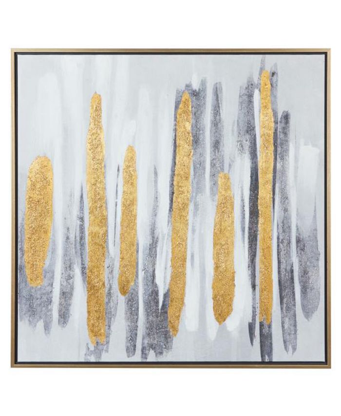 CosmoLiving Metal Glam Abstract Framed Wall Art, 40" x 2" x 40"