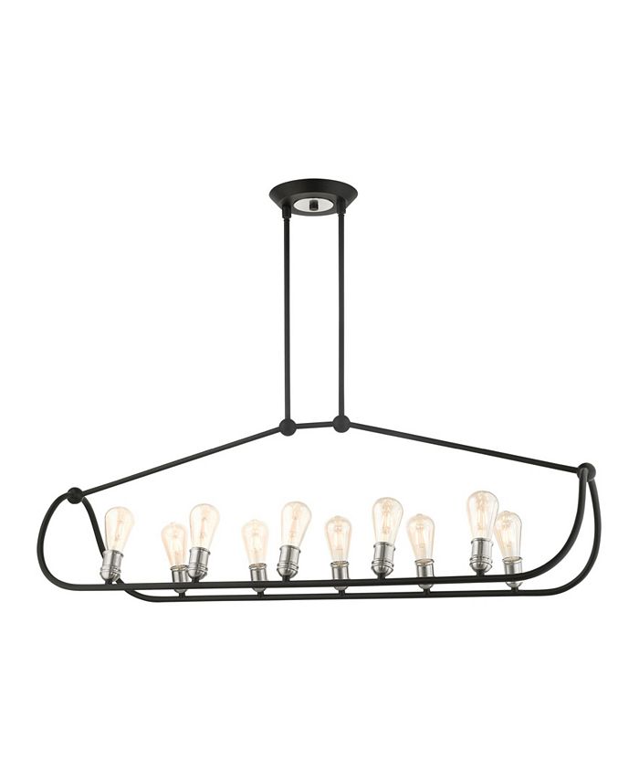 Livex Archer 10 Light Linear Chandelier