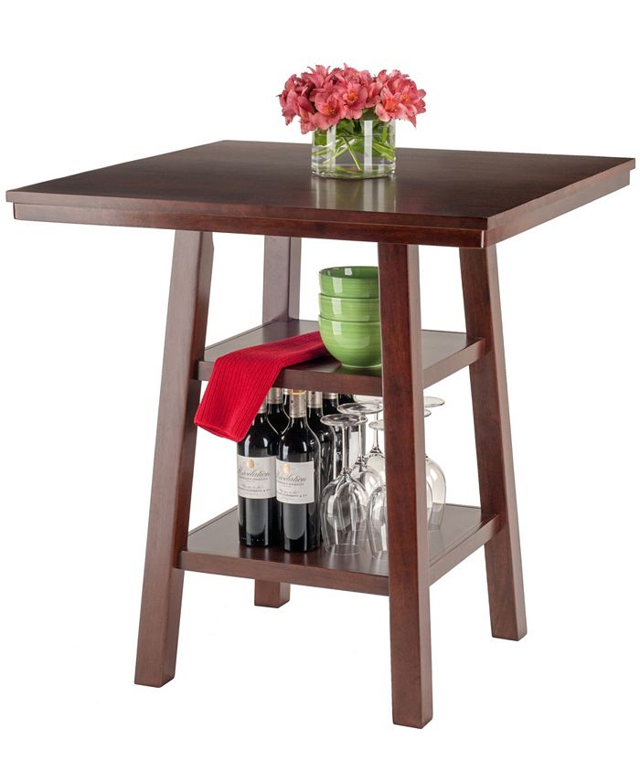 Winsome Orlando High Table with 2 Shelves