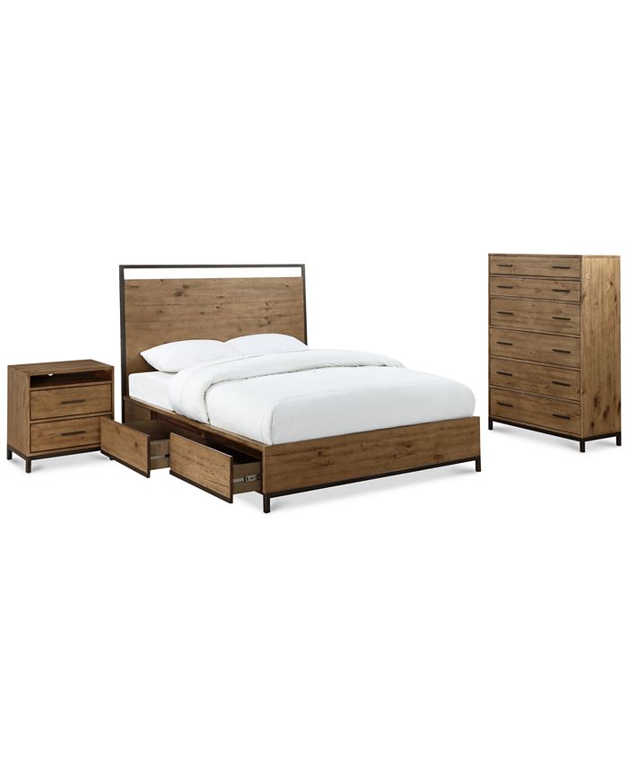 Furniture Gatlin Storage Queen Platform Bedroom Furniture, 3-Pc. Set (Queen Bed, Chest & Nightstand)