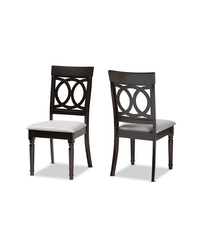 Baxton Studio Lucie Modern and Contemporary Wood Dining Chair Set, 2 Piece