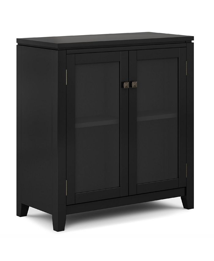 Simpli Home Cosmopolitan Solid Wood Low Storage Cabinet