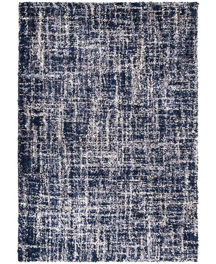 Orian Rugs Orian Cotton Tail Cross Thatch Navy 9' x 13' Area Rug