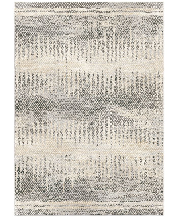 Orian Rugs Orian Riverstone Pinnacle Cloud Gray 7'10" x 10'10" Area Rug