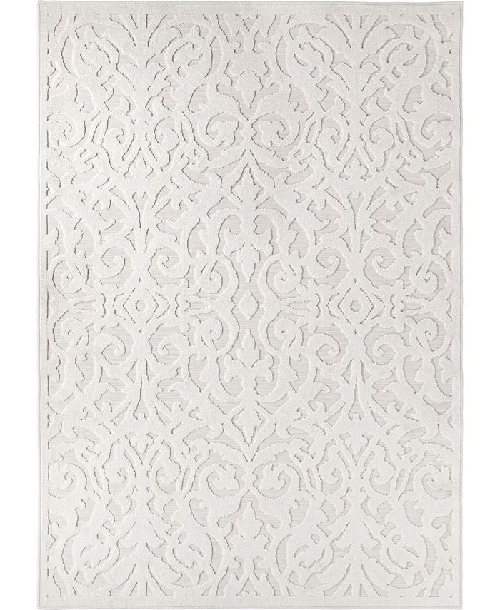Edgewater Living Bourne Blur Damask Neutral 5'2" x 7'6" Outdoor Area Rug