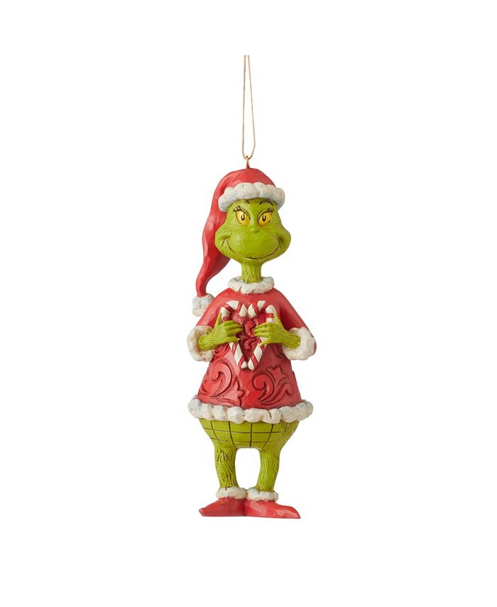 Enesco Grinch Holding Candy Cane Ornament