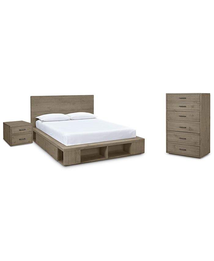 Furniture Brandon Storage Platform Bedroom Furniture, 3-Pc. Set (Queen Bed, Chest & Nightstand)