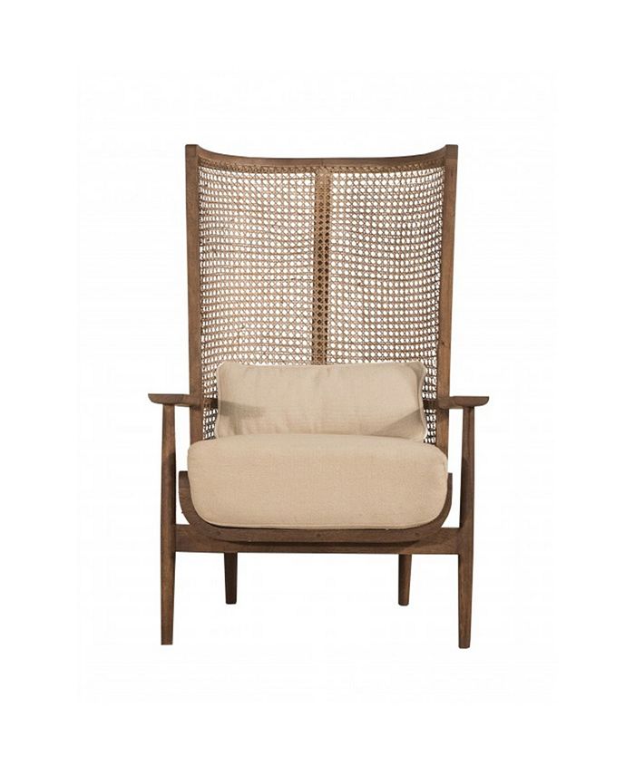 Union Home Accent Chair with Handwoven Cane