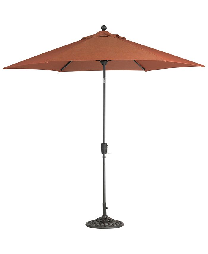 Agio Chateau Outdoor 9' Push Button Tilt Umbrella with Base