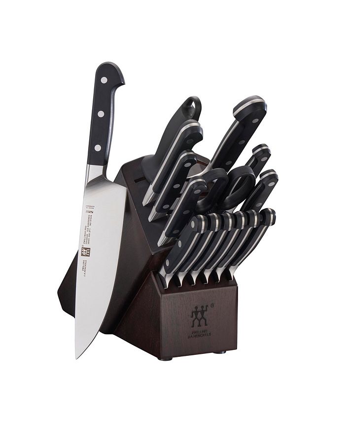 Zwilling Pro 16pc Block Set with Walnut Block