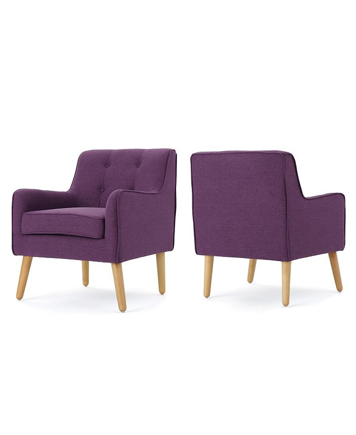 Noble House Felicity Mid Century Arm Chair Set, 2 Piece