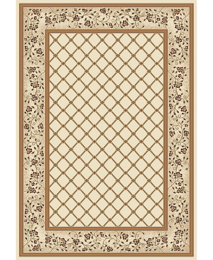 Portland Textiles Adriatic Vintage-Inspired Trellis 5'3" x 7'7" Area Rug