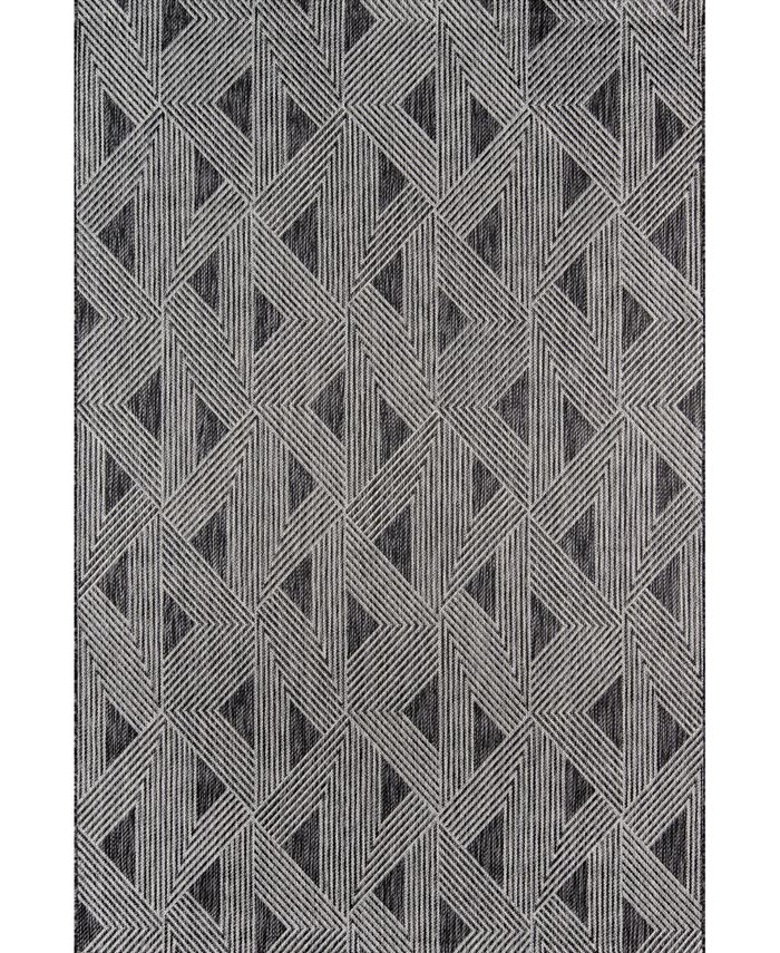 Novogratz Collection Novogratz Villa Vi-06 Charcoal 3'11" x 5'7" Outdoor Area Rug