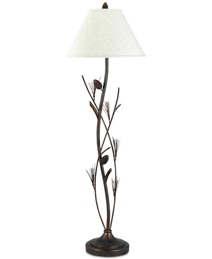 Cal Lighting 150W 3-Way Pine Twig Iron Floor Lamp