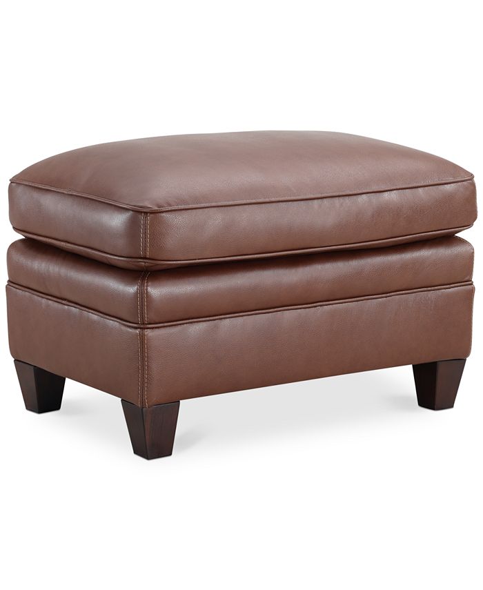 Furniture Marick 30" Leather Ottoman