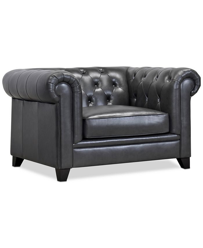 Furniture Ciarah Chesterfield Leather Chair