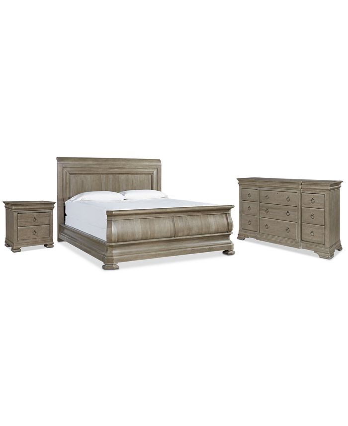 Furniture Reprise Driftwood Bedroom Furniture, 3-Pc. Set (Queen Bed, Nightstand & Dresser)