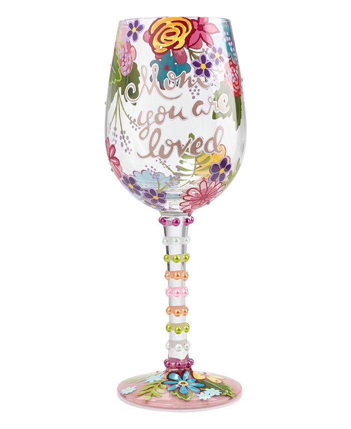 Enesco Lolita Mom You Are Loved Wine Glass