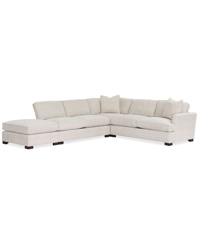 Furniture CLOSEOUT! Juliam 4-Pc. Fabric Open "L" Shape Sectional Sofa